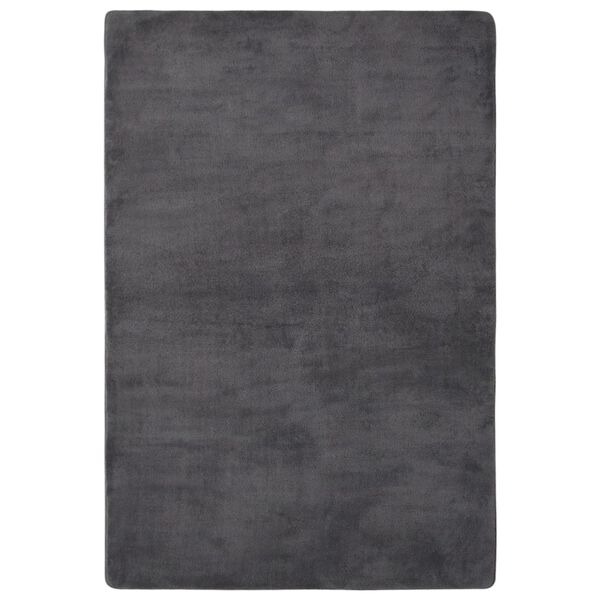 vidaXL Teddy Rug Anthracite 200x140 cm