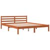 vidaXL Bed Frame without Mattress Wax Brown 180x200 cm Super King Solid Wood Pine