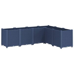 vidaXL Garden Planter Blue Grey 160x120x53 cm PP