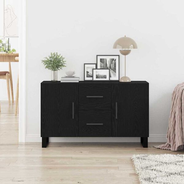 vidaXL Sideboard Black oak 100 x 36 x 60 cm Engineered wood