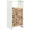vidaXL Firewood Rack White 40x30x80 cm Cold-rolled steel