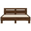 vidaXL Bed Frame without Mattress Brown Oak 150x200 cm King Size