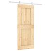vidaXL Sliding Door Natural and White 85 x 210 cm Solid Pine Wood
