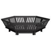 vidaXL Fire Pit Black 60 x 60 x 18 cm Steel