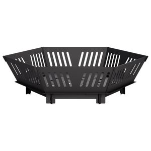 vidaXL Fire Pit Black 60 x 60 x 18 cm Steel
