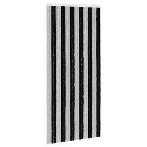 vidaXL Insect Curtain Chenille Grey and Black 100 x 220 cm 100% PP