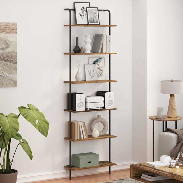 vidaXL Bookshelf Old Wood 60 x 24 x 203 cm Engineered wood