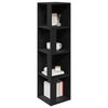 vidaXL Corner Cabinet Black 33x33x132 cm Engineered Wood