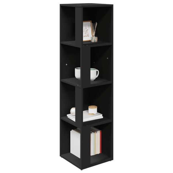 vidaXL Corner Cabinet Black 33x33x132 cm Engineered Wood