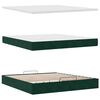 vidaXL Ottoman Bed with Mattresses Dark Green 180x200cm Velvet