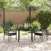 vidaXL Garden Chair 2 pcs Black 55 x 53 x 85 cm Poly Rattan