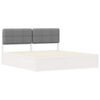 vidaXL Bed Frame with Upholstered Headboard Light Grey 180 x 200 cm
