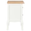 vidaXL Bedside Cabinet 2 pcs White 35x30x49 cm MDF
