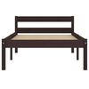 vidaXL Bed Frame without Mattress Dark Brown Solid Wood 90x200 cm (283202+321988)
