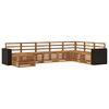 vidaXL Outdoor Sofa Set 8 pcs Natural Solid Acacia Wood