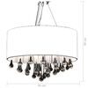 vidaXL Chandelier with 85 Crystals White