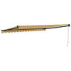 vidaXL Retractable Awning Yellow and White 4x3 m Fabric and Aluminium
