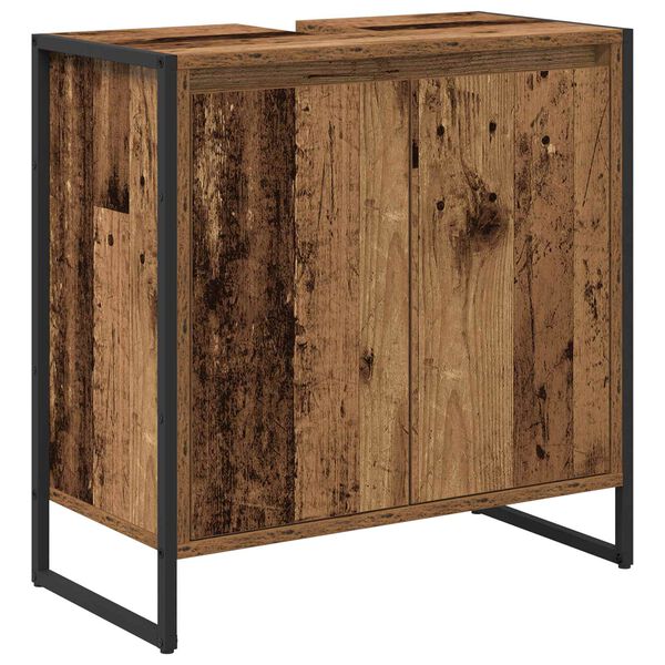 vidaXL Bathroom Cabinet Old Wood 60 x 30 x 60 cm Engineered Wood
