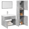 vidaXL 4 Piece Bathroom Furniture Set Concrete Grey Engineered Wood
