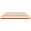 vidaXL Floor Bed Frame Wax brown 140 x 210 cm Solid pine wood
