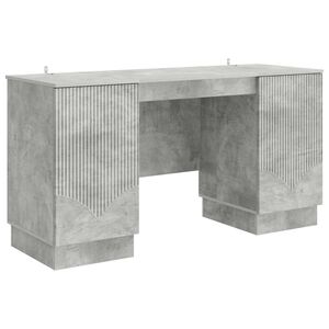 vidaXL Desk with Door Concrete Grey 142.5 x 50 x 75 cm Engineered Wood