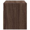 vidaXL TV Wall Cabinet with LED Lights Brown Oak 100x31x35 cm