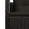 vidaXL Garden Sofa Set 6 pcs Black Poly Rattan