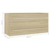 vidaXL Sink Cabinet Sonoma Oak 100x38.5x48 cm Engineered Wood