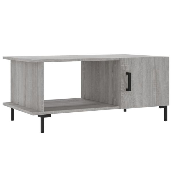 vidaXL Coffee Table Grey Sonoma 90x50x40 cm Engineered Wood