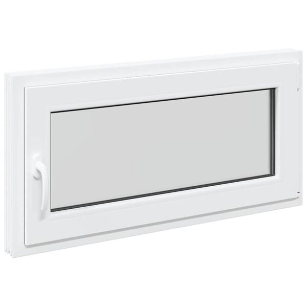 vidaXL Basement Window "RISOR" 100x50 cm Tilt&Turn DIN Right White