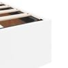 vidaXL Ottoman Bed Frame without Mattress White Double Faux Leather