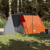 vidaXL Camping Tent 3-Person Grey and Orange Waterproof