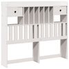 vidaXL Bookcase Bed without Mattress White 135x190cm Double Solid Wood Pine