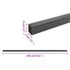 vidaXL Garden Fence Posts 20 pcs Grey 240 cm Steel