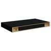 vidaXL Floating Wall Shelves 4 pcs Black 40x23x3.8 cm MDF