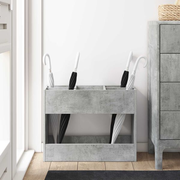 vidaXL Umbrella Stand Concrete Grey 65 x 24 x 50 cm Engineered Wood