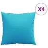 vidaXL Throw Pillows 4 pcs Turquoise 40 x 40 cm Fabric