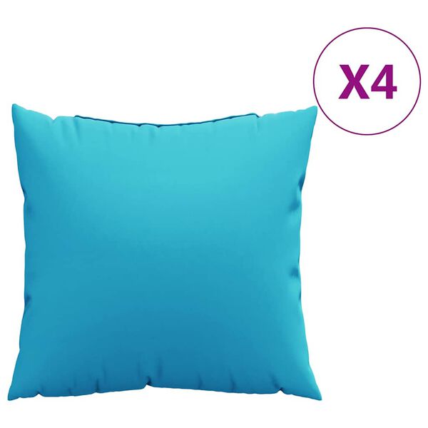 vidaXL Throw Pillows 4 pcs Turquoise 40 x 40 cm Fabric