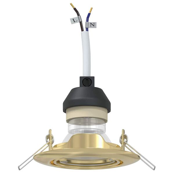 vidaXL Spotlight 12 pcs Gold 9 x 9 x 2.5 cm Metal