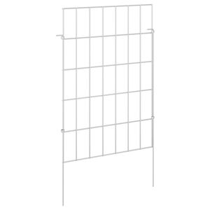 vidaXL Garden Fence with Stakes 48 pcs 35 x 50 cm Galvanised Steel