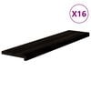 vidaXL Stair Treads 16 pcs Brown Black 110x30x2 cm Solid Wood Oak