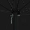 vidaXL Garden Parasol Black 395 x 395 x 245 cm Polyester and Steel