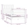 vidaXL Bed Frame without Mattress Solid Wood 90x200 cm