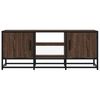 vidaXL TV Cabinet Brown Oak 100x35x41 cm Engineered Wood and Metal