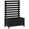 vidaXL Garden Planter with Rack Black 79x39.5x114 cm Solid Wood Pine
