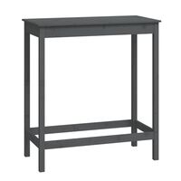 vidaXL Bar Table Grey 100x50x110 cm Solid Wood Pine
