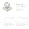 vidaXL Post Caps 6 pcs Globe Final Galvanised Metal 91x91 mm