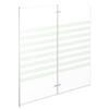 vidaXL Bath Enclosure 120x140 cm Tempered Glass Stripe