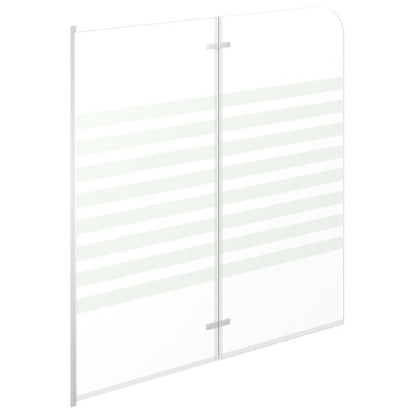 vidaXL Bath Enclosure 120x140 cm Tempered Glass Stripe
