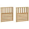 vidaXL Armrests Module 2 pcs White 60 x 6 x 61 cm Solid Acacia Wood